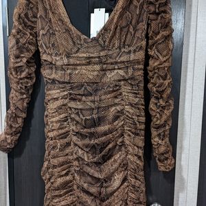 Zara snake skin print dress